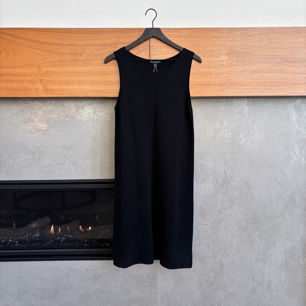 NWT Eileen Fisherโ Silk Organic Cotton Interlock Dress, Size SP